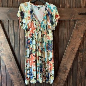 Watercolor V-Neck Dress